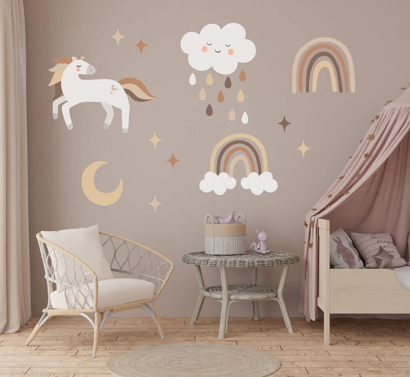 Boho Wall Decals for Nursery & Kids Room