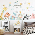 Children's room with Tipi Tipi Tap Animal Affirmation Wall Sticker and a framed quote.