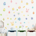Bunny Bloom: Cute Bunny, Easter Egg, and Flower Wall Decals