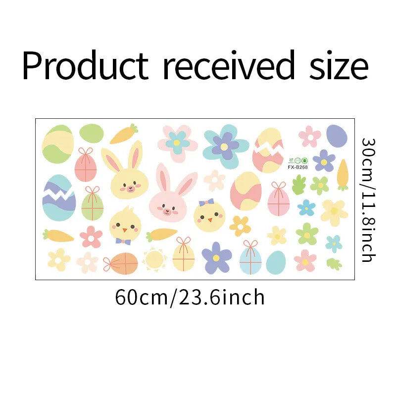 Bunny Bloom: Cute Bunny, Easter Egg, and Flower Wall Decals