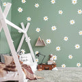 Cheerful White Daisy Flower Wall Decals