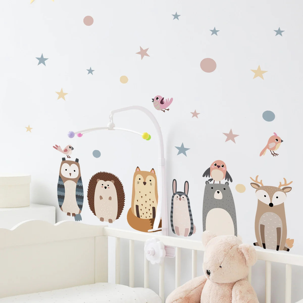 Cute Woodland Animals Wall Decals for Kids Room & Nursery