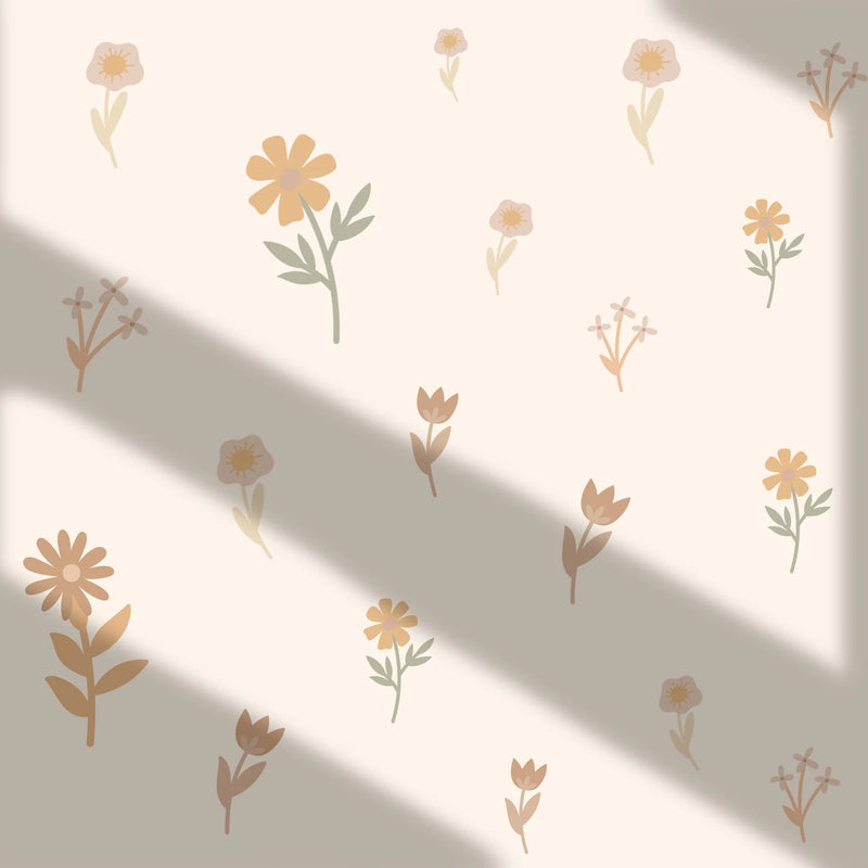 Tipi Tipi Tap Floral Garden Wall Stickers on a beige background