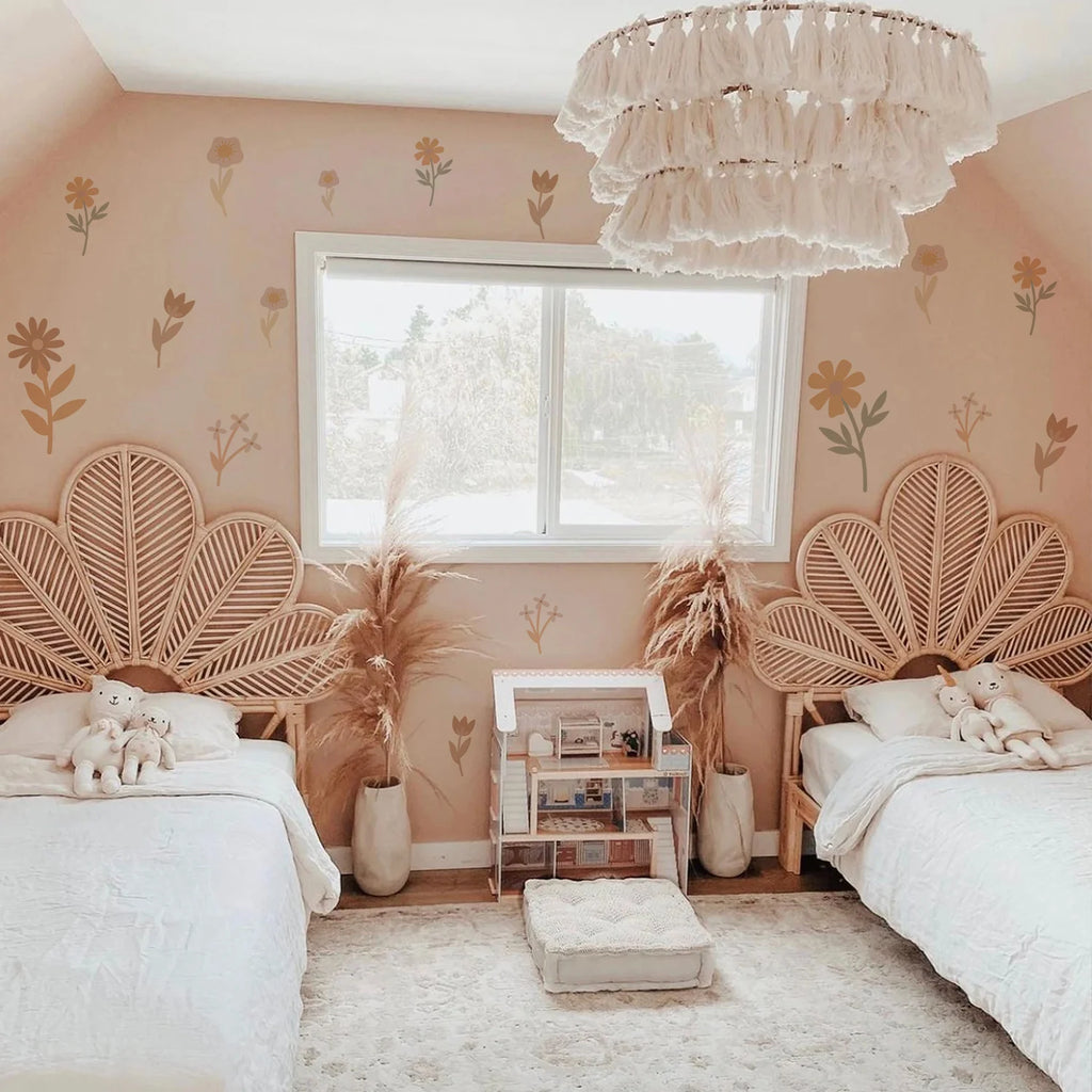 Floral Garden Wall Decals for Kids Room & Nursery
