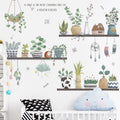 Children's room with Tipi Tipi Tap Green Plant Wall Decal and decorative pillows.