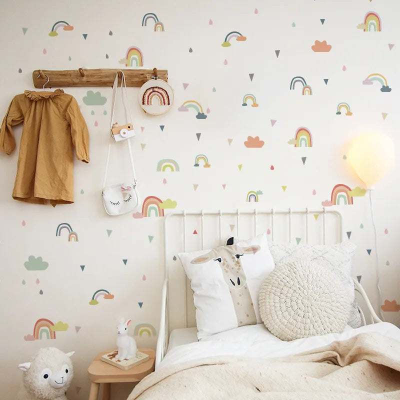 Rainbow Cloud Wall Decals for Kids Room & Nursery