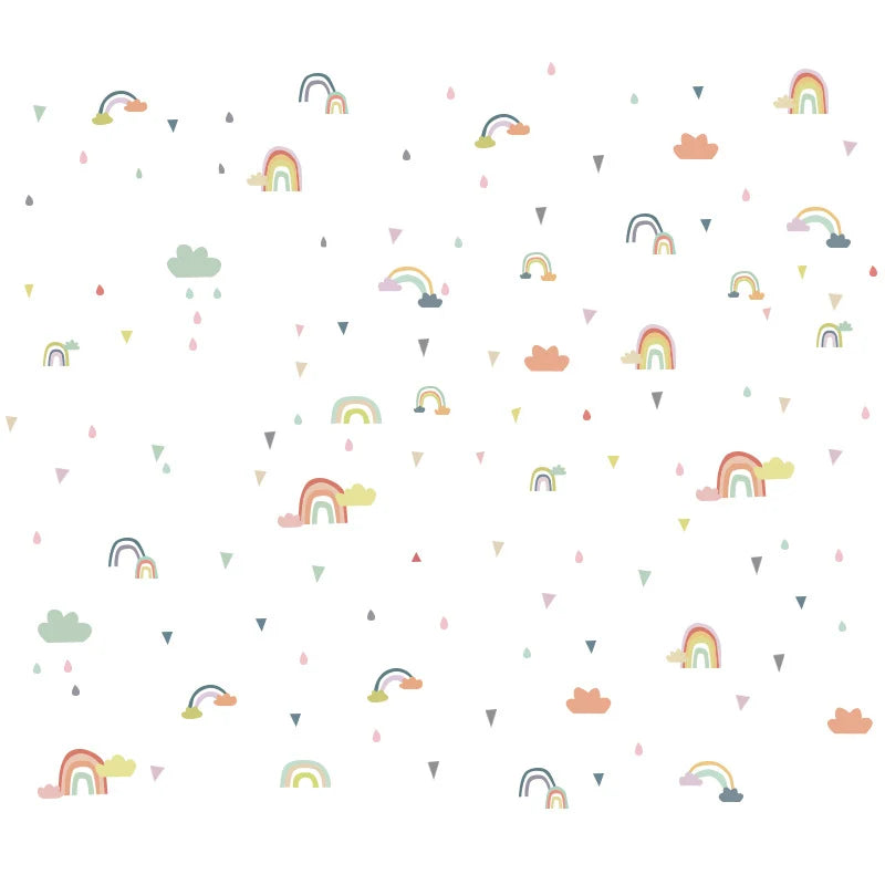 Rainbow Cloud Wall Decals for Kids Room & Nursery