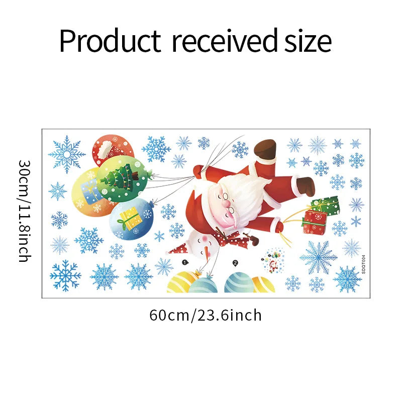 Santa Christmas Wall & Window Decals for Kids Room, Nursery & Playroom