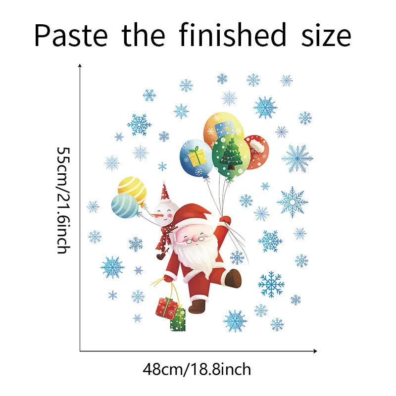 Santa Christmas Wall & Window Decals for Kids Room, Nursery & Playroom