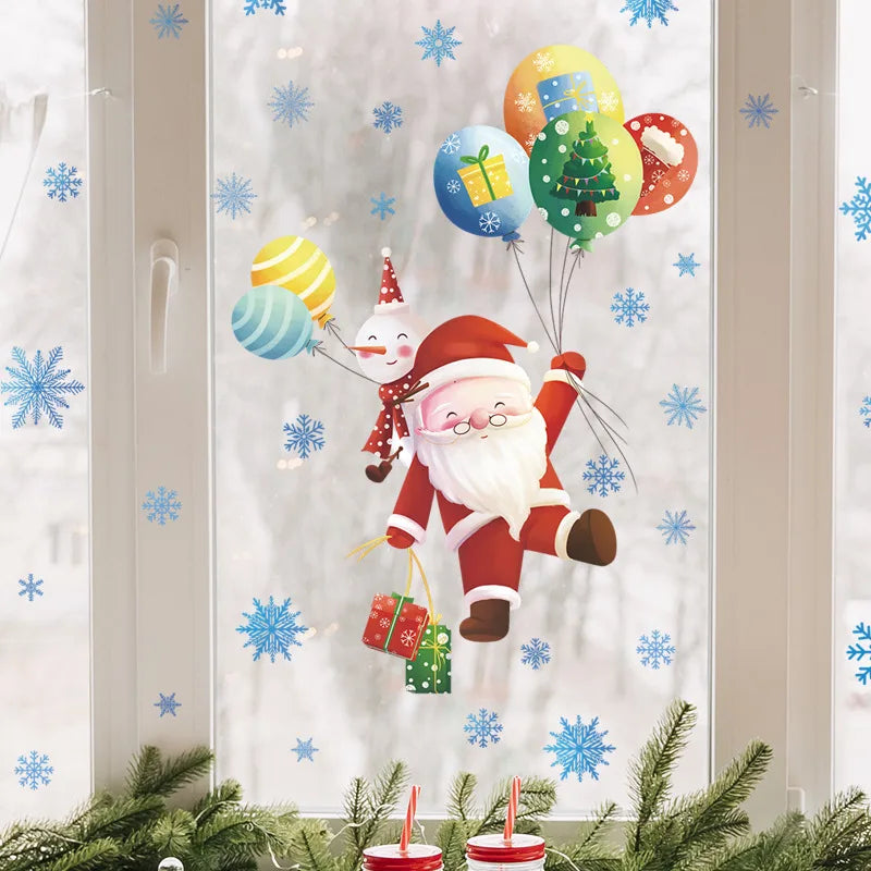 Santa Christmas Wall & Window Decals for Kids Room, Nursery & Playroom
