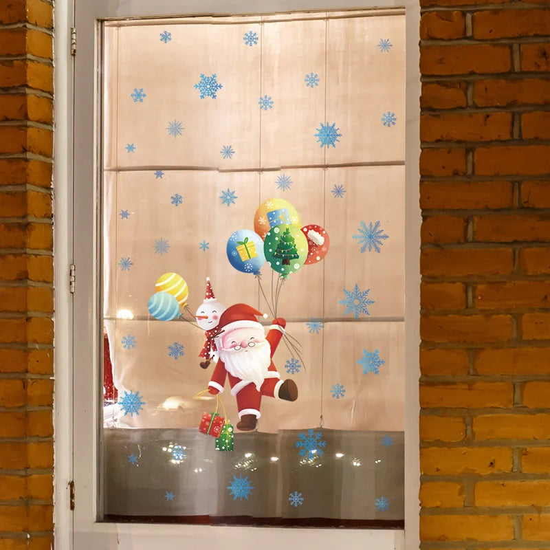Santa Christmas Wall & Window Decals for Kids Room, Nursery & Playroom