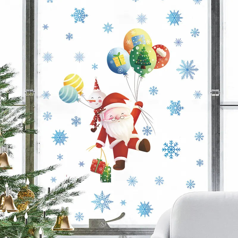 Santa Christmas Wall & Window Decals for Kids Room, Nursery & Playroom