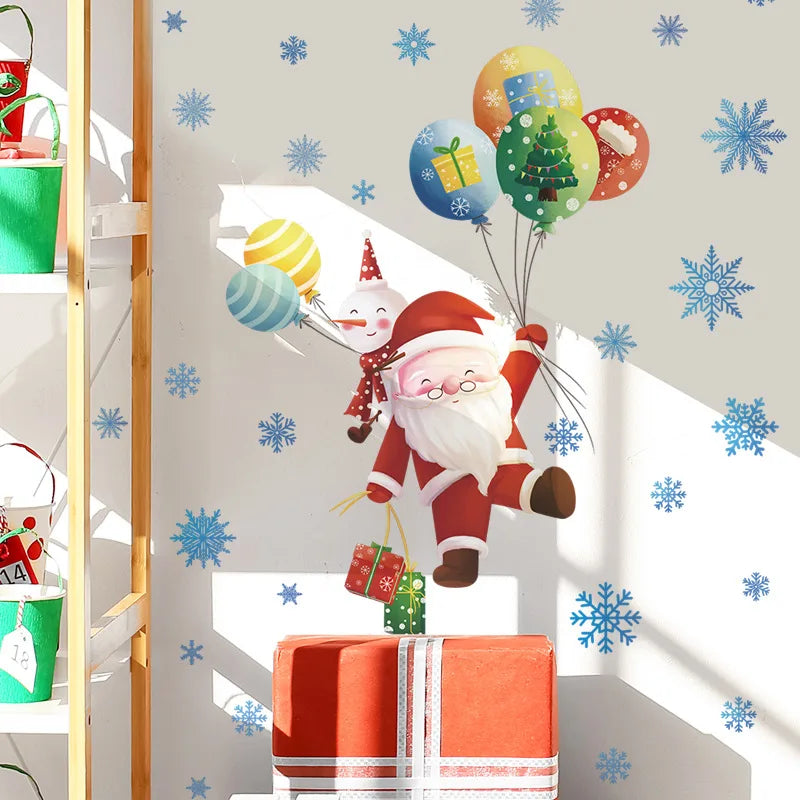 Santa Christmas Wall & Window Decals for Kids Room, Nursery & Playroom