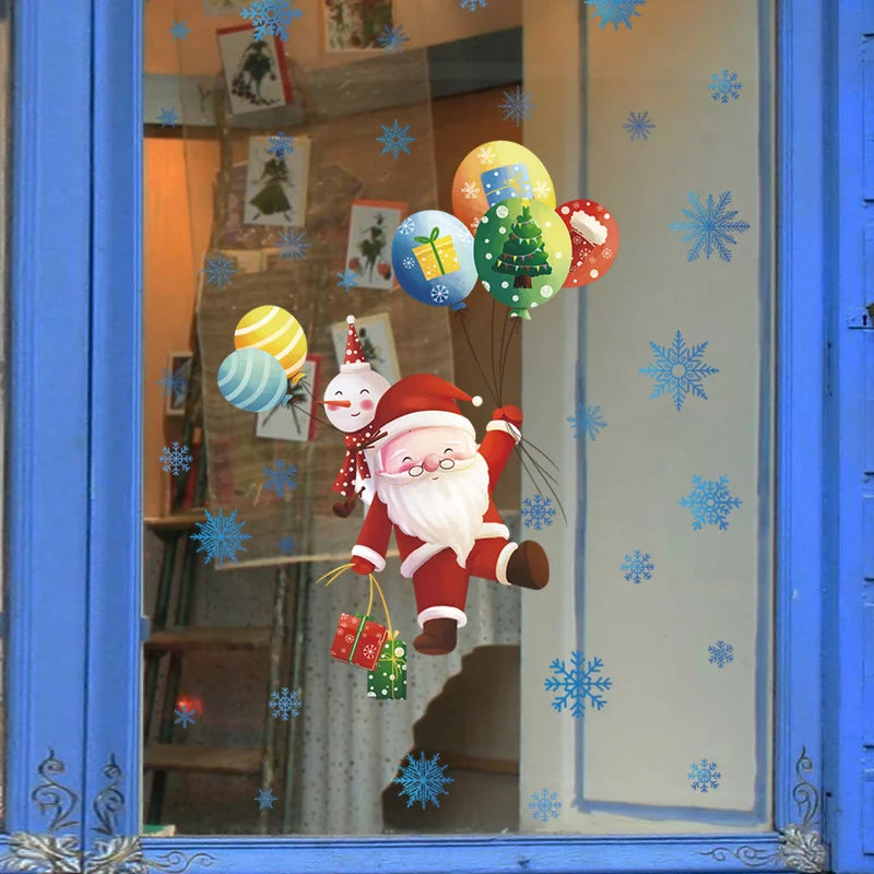 Santa Christmas Wall & Window Decals for Kids Room, Nursery & Playroom