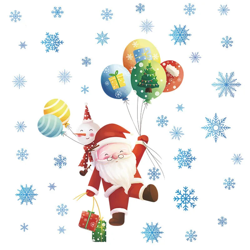 Santa Christmas Wall & Window Decals for Kids Room, Nursery & Playroom
