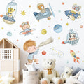 Children's room with Tipi Tipi Tap Space Safari Animal Wall Sticker and toys.