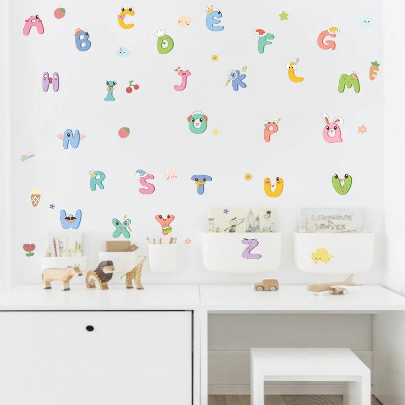 Whimsical ABC Wall Decals for Kids Room & Nursery