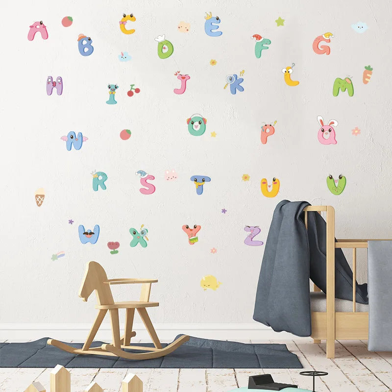 Whimsical ABC Wall Decals for Kids Room & Nursery