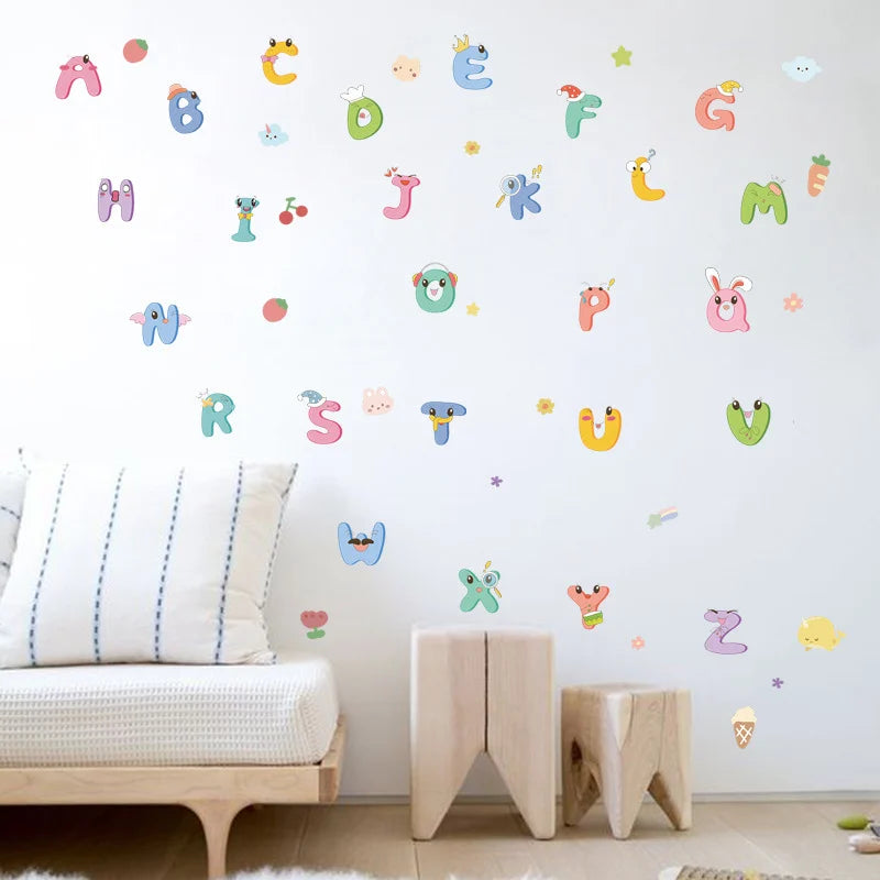 Whimsical ABC Wall Decals for Kids Room & Nursery