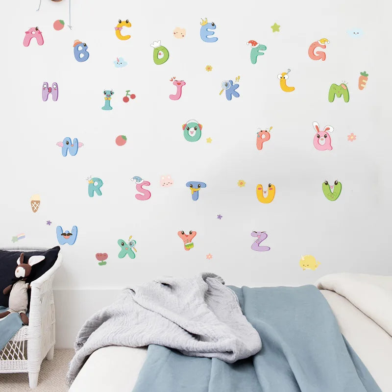 Whimsical ABC Wall Decals for Kids Room & Nursery
