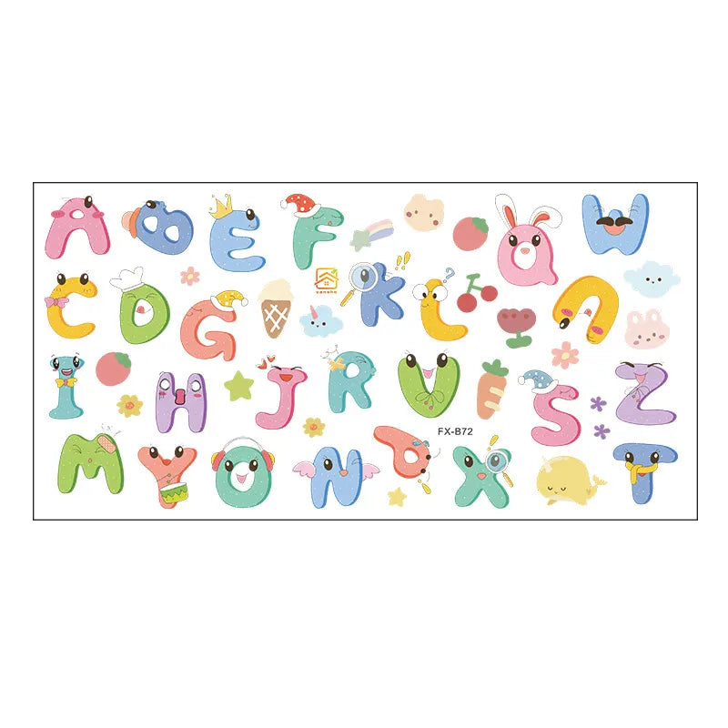 Whimsical ABC Wall Decals for Kids Room & Nursery