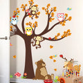 Children's Pumkins wall decal with a tree, animals, and toys on a neutral background